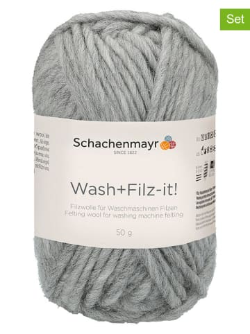 Schachenmayr since 1822 10-delige set: wollen garen ''Wash+Filz-it!'' grijs - 10x 50 g