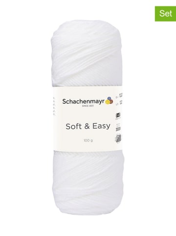 Schachenmayr since 1822 10er-Set: Kunstfasergarne ''Soft & Easy'' in Weiß - 10x 100 g