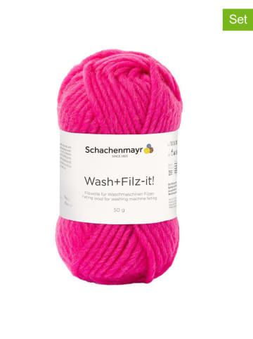 Schachenmayr since 1822 10-delige set: wollen garen "Wash+Filz-it!'' roze - 10x 50 g