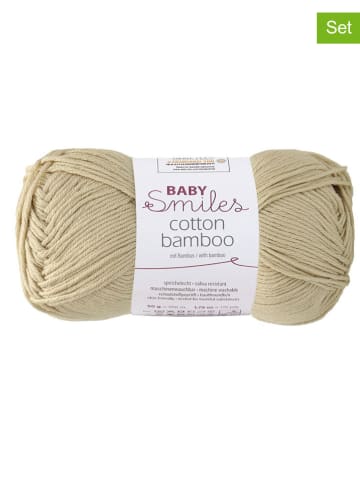 Schachenmayr since 1822 10er-Set: Baumwoll-Mixgarne ''Cotton Bamboo'' in Beige - 10x 50 g