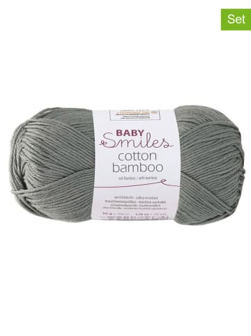 Schachenmayr since 1822 10er-Set: Baumwoll-Mixgarne ''Cotton Bamboo'' in Grau - 10x 50 g