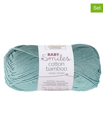 Schachenmayr since 1822 10er-Set: Baumwoll-Mixgarne ''Cotton Bamboo'' in Türkis - 10x 50 g