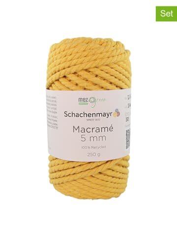 Schachenmayr since 1822 4er-Set: Baumwollgarne ''Macramé 5 mm'' in Senf - 4x 250 g