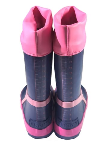 MaxiMo Rubberlaarzen donkerblauw/roze