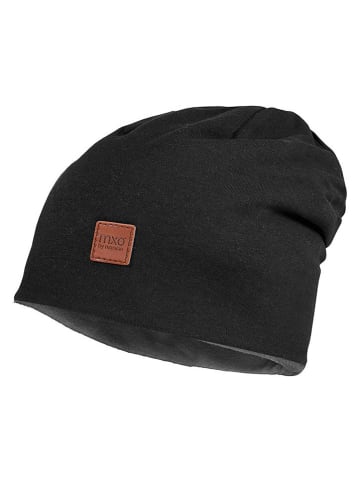 MaxiMo Wende-Beanie in Schwarz/ Grau