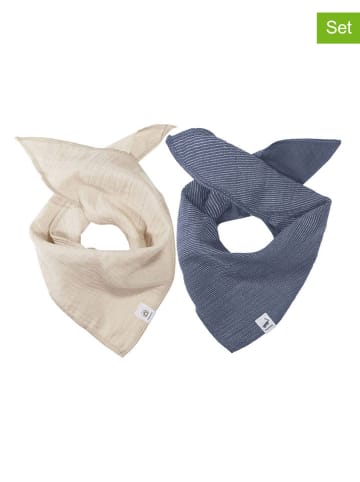 MaxiMo 2er-Set: Dreiecktücher in Beige/ Blau