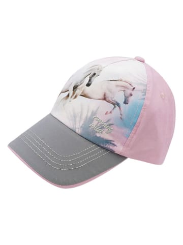 MaxiMo Cap "Horses" in Rosa/ Grau