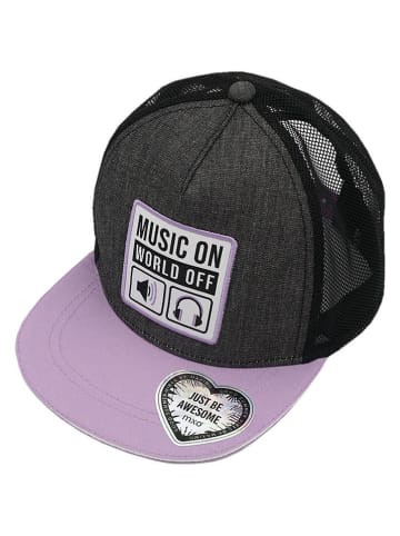 MaxiMo Cap "Music On" in Schwarz/ Lila