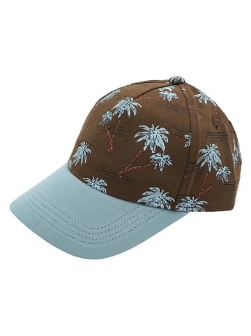 MaxiMo Cap "Palme" in Khaki/ Hellblau