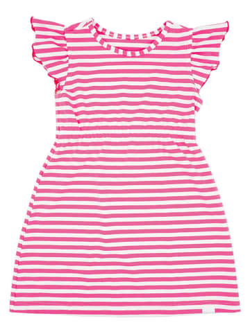 MaxiMo Kleid in Pink/ Weiß