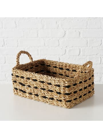 Boltze 3er-Set: Körbe "Bokar" in Hellbraun/ Schwarz