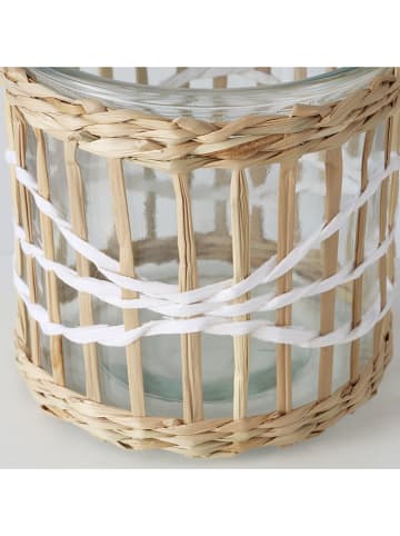 Boltze Świecznik "Pasto" w kolorze beżowym - wys. 12 x Ø 12 cm