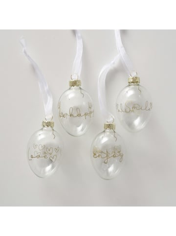 Boltze Zawieszki dekoracyjne (8 szt.) "Davina" w kolorze białym