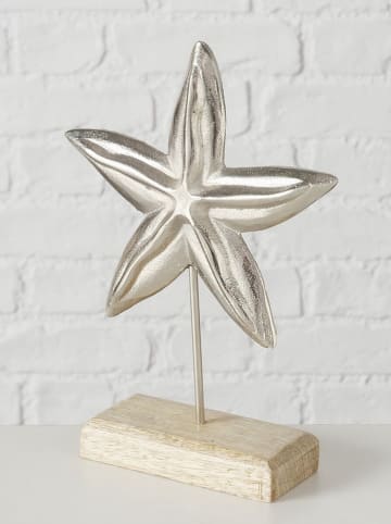 Boltze Dekoaufsteller ''Zeester'' in Beige/ Silber - (B)18 x (H)26 x (T)5 cm