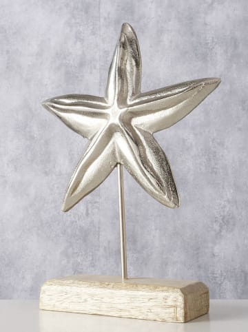 Boltze Dekoaufsteller ''Zeester'' in Beige/ Silber - (B)18 x (H)26 x (T)5 cm