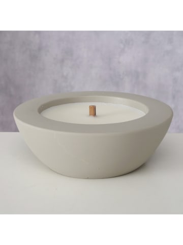 Boltze Kerzentopf "Bonko" in Grau - (H)6,5 x Ø 19 cm