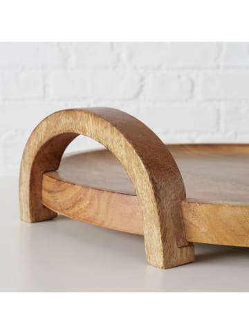 Boltze Tablett ''Julina'' in Braun - Ø 35 cm