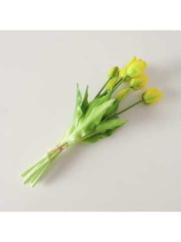 Boltze Bukiet dekoracyjny "Falona" w kolorze złoto-zielonym - wys. 13 cm