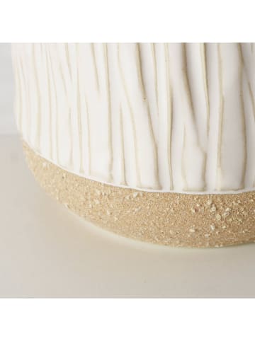 Boltze Übertopf "Diona" in Weiß/ Beige - (H)9,5 cm