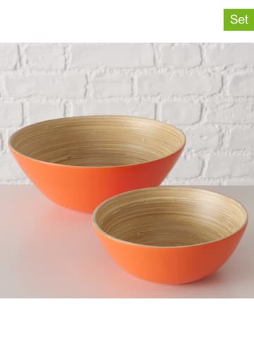 Boltze 2er-Set: Schalen "Bambo" in Orange