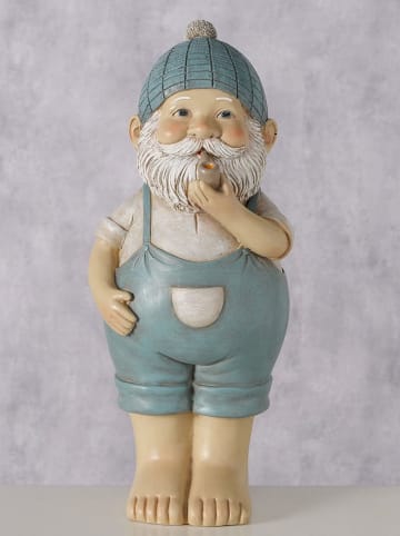 Boltze Dekofigur ''Matthies'' in Hellblau/ Beige - (B)15 x (H)34 x (T)13 cm