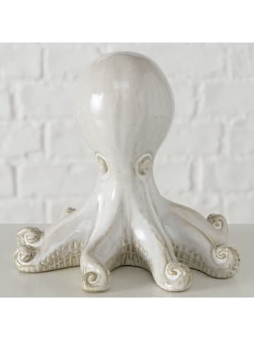 Boltze Figurka dekoracyjna "Polipo" w kolorze białym - 13 x 12,2 x 12,5 cm