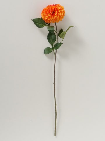 Boltze Gałązka dekoracyjna "Dahlia" w kolorze zielono-pomarańczowym - dł. 95 cm