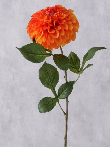 Boltze Dekozweig ''Dahlie'' in Grün/ Orange - (L)95 cm