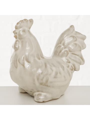Boltze Dekofigur ''Hahnina'' in Weiß - (B)14,5 x (H)14 x (T)8,5 cm