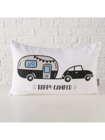 Boltze Poduszka "Camper" w kolorze biało-czarnym - 30 x 50 cm