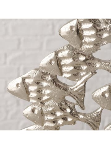 Boltze Dekoracja "Feodor" w kolorze srebrno-beżowym - 18 x 25,5 x 5 cm