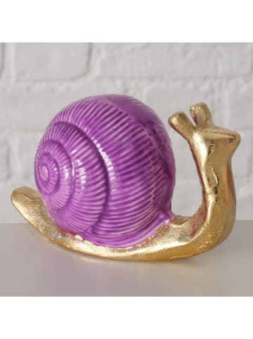 Boltze Figurka dekoracyjna "Solara" w kolorze złoto-fioletowym - 13,5 x 8 x 7,5 cm