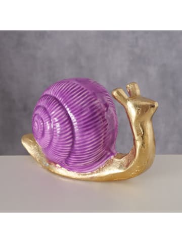 Boltze Dekofigur ''Solara'' in Gold/ Lila - (B)13,5 x (H)8 x (T)7,5 cm