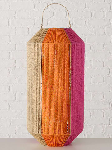 Boltze Windlicht ''Mikaela'' in Beige/ Orange/ Pink - (H)70 x Ø 32 cm