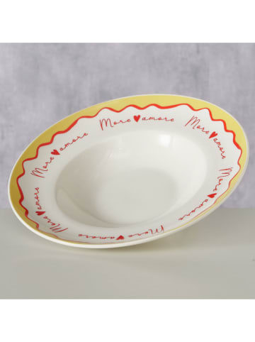 Boltze Talerz głęboki "More" w kolorze biało-żółtym - Ø 27,5 cm