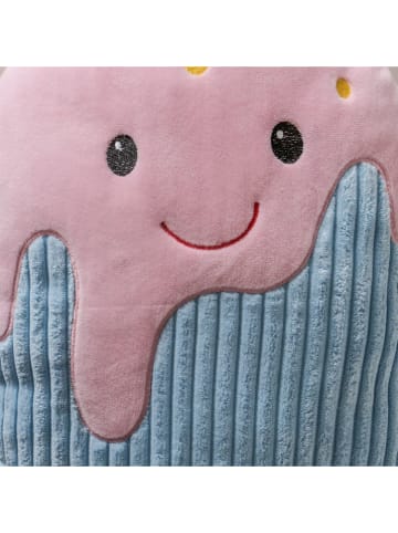 Boltze Kissen ''Icecream'' in Rosa/ Hellblau - (B)26 x (H)50 x (T)12 cm