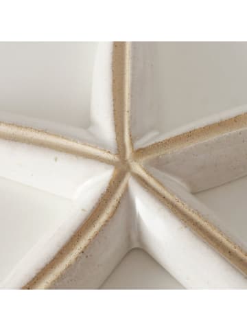 Boltze Dekoaufsteller ''Anija'' in Creme - (B)25 x (H)3 x (T)25 cm