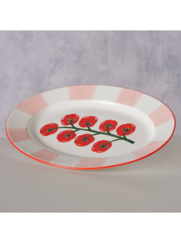Boltze Półmisek "Tomato" w kolorze biało-jasnoróżowo-czerwonym - 30,3 x 20,2 cm
