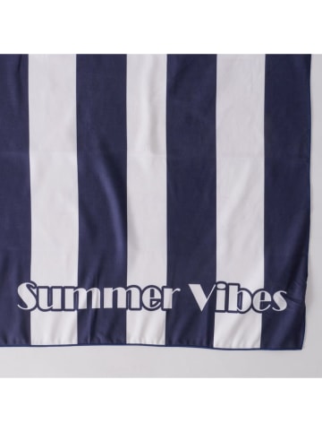 Boltze Ręcznik plażowy "Nelly" w kolorze biało-granatowym - 180 x 100 cm