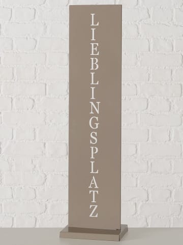 Boltze Dekoaufsteller ''Lieblingsplatz'' in Beige - (B)22 x (H)78 x (T)15 cm