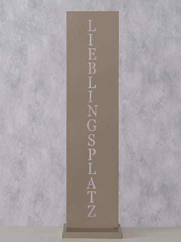 Boltze Dekoaufsteller ''Lieblingsplatz'' in Beige - (B)22 x (H)78 x (T)15 cm