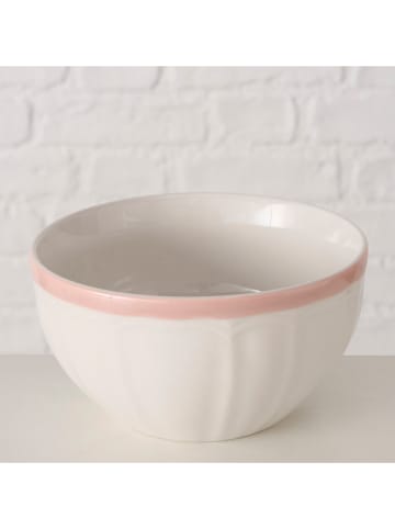 Boltze Müslischale "Juna" in Weiß/ Hellrosa - Ø 14 cm