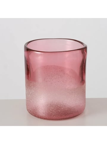 Boltze Windlicht "Halla" in Rosa - (H)9 x  Ø 8 cm