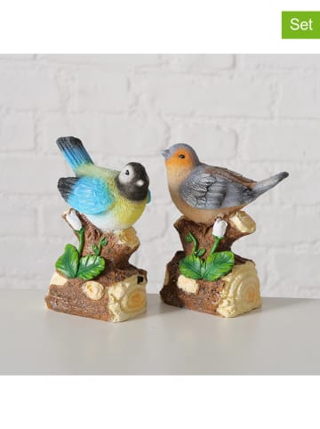 Boltze Figurki dekoracyjne (2 szt.) "Twisty" ze wzorem - 10 x 13 x 7 cm