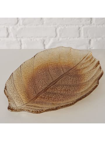 Boltze Servierteller "Fliras" in Hellbraun - (L)26,5 x (B)19 cm