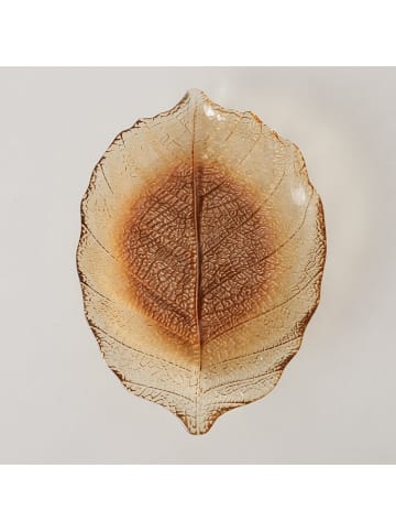Boltze Servierteller "Fliras" in Hellbraun - (L)26,5 x (B)19 cm