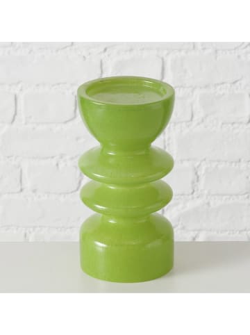 Boltze Kerzenleuchter "Peolina" in Grün - (H)20 cm