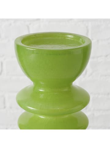 Boltze Kerzenleuchter "Peolina" in Grün - (H)20 cm