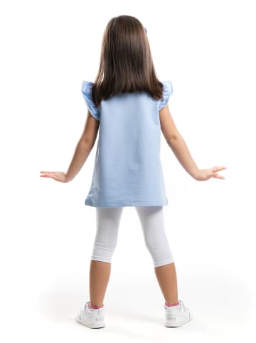 Denokids 2-delige outfit "Kitty in Bag" lichtblauw/wit