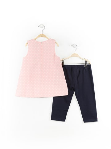 Denokids 2-delige outfit "Hello" lichtroze/donkerblauw